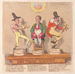 Les Trois Magots, pub. 1791 (käsinvärinen kaiverrus)