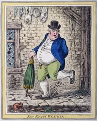 Sad Sloppy Weather, julkaissut Hannah Humphrey vuonna 1808 (käsinvärinen etsaus)