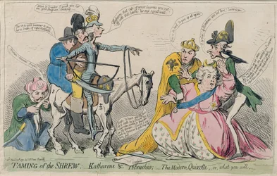 S.W. Foresin vuonna 1791 julkaisema "Taming of the Shrew: Katherine und Petruchio, or The Modern Quixote" (käsin väritetty etsaus).