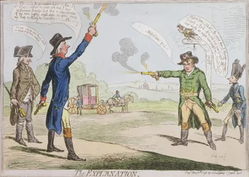 The Explanation, Hannah Humphreyn vuonna 1798 julkaisema (käsinvärinen etsaus)