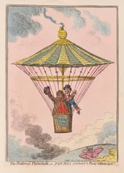 Kansallinen laskuvarjo eli John Bull johdatetaan runsauteen ja vapautukseen, julkaistu 1802