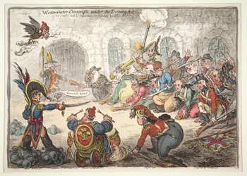 Westminster-varusmiehet koulutuslain mukaan, 1806 (käsinvärinen kaiverrus)