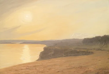 Auringonlasku, lähellä Bournemouthia, 1899 (öljy kortille)