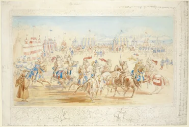 Lähitaistelu (nro 1), 1839 (kynä ja wc paperilla)