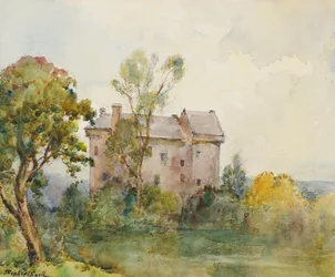 Claypottsin linna (akvarelli)