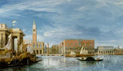 Näkymä Mololle ja Palazzo Ducalelle Venetsiassa