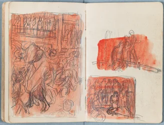 Sivuja Sketches for The Life of Our Lord Jesus Christ -albumista 1880-luvun lopulla (grafiitti ja pesu paperille)