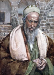 Pyhä Luukas, kuvitus teokseen The Life of Christ, n. 1884-1896 (wc ja guassi pahville)