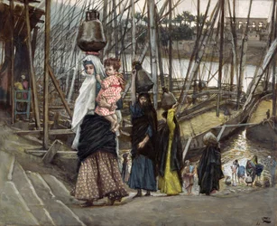 The Sojourn, Egypti, kuvitus teokseen The Life of Christ, n. 1886-1894 (wc ja guassi pahville)