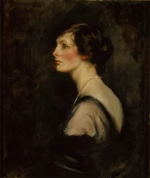 Muotokuva Mary Gascoigne-Cecilistä Hartingtonin maaliskuussa, n. 1917-1918 (öljy kankaalle)