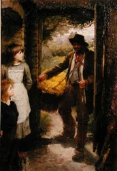 The Cowslip Gatherer (öljy kankaalle)