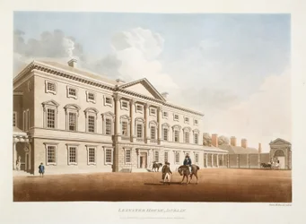 Leinster House, Dublin, 1792 (käsinvärinen kaiverrus)