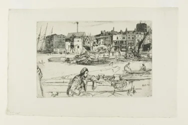 Black Lion Wharf, sarjasta kuusitoista etsausta Thamesissa ("Thames-setti")