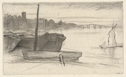 Chelsea Bridge and Church, del conjunt del Tàmesi (Una sèrie de setze gravats d