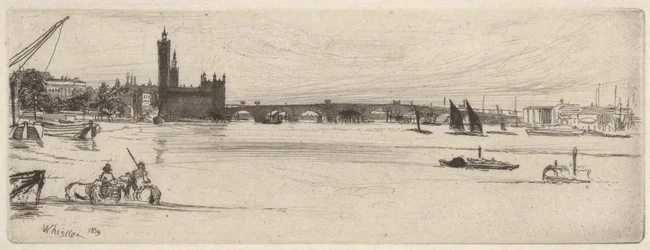 Old Westminster Bridge, Thames-sarjasta (sarja kuusitoista etsausta Thamesista ja muista aiheista)