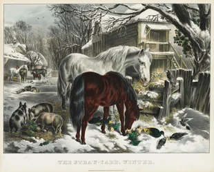 Olkipiha, talvi, 1800-luku.