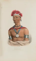 MAUCK-COOMAUN; juhlittu Iowayn päällikkö, julkaisusta The Aboriginal Portfolio (Alkuperäiskansojen salkku)