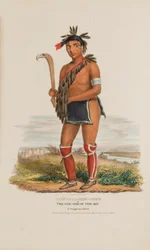 NABU-NAA-KEE-KEE-SHICK tai taivaan toinen puoli, Chippewa-päällikkö, Aboriginaalien portfoliosta.