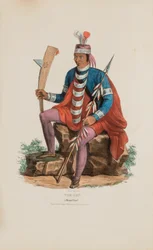 RICHARDVILLE; Miamin päällikkö, julkaisusta The Aboriginal Portfolio (alkuperäiskansojen salkku).