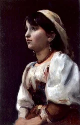 Italialainen tyttö, n. 1890 (öljy kankaalle)
