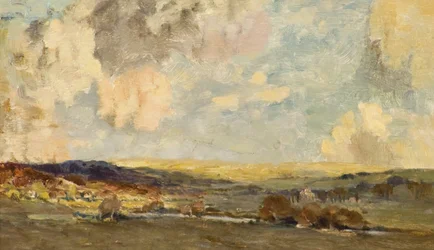 Sketch for Borderland (öljy aluksella)