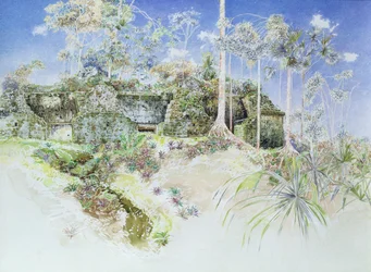 Ruined Temple, Tikal, Guatemala, 1984 (wc paperilla)