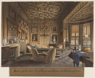 	
Salon Particulier de la Reine au Palais de Buckingham. (Kuningattaren istumahuone Buckinghamin palatsissa).