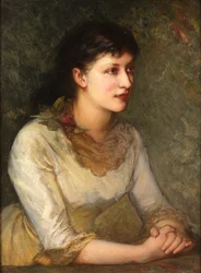 Elegantti nuori nainen (öljy kankaalle)