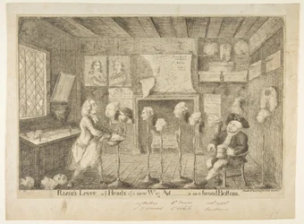 Razors Levée eli Ye Heads of a New Wig Ad [hallinnon] laajalla pohjalla, 21. huhtikuuta 1783.