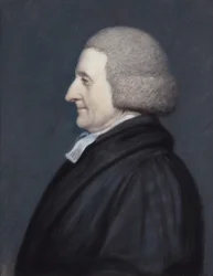 Rev. Richard Greaves (pastelli harmaalla paperilla)
