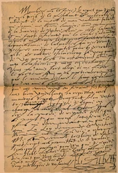 Kuningatar Elisabet I:n kirje 1533-1603 kuningas James VI:lle 1566-1625, 1898