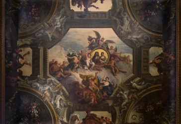 Maalatun salin yläsalin katto, n.1707-27 (seinämaalaus)