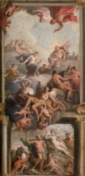 Olympian kohtaus, noin 1720 (öljy kankaalle).