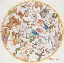 Levy 26 "Atlas Coelestis", kirjoittanut John Flamsteed (1646-1719), pub. vuonna 1719 (käsinvärinen kaiverrus)