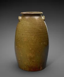 Jar, c. 1873-1900 (alkalilasitettu kivitavara)