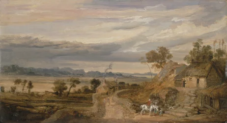 Maisema mökeillä, n. 1802-07 (öljy paneelille)