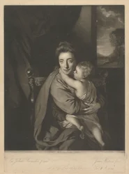 Caroline Curzon (os Colyear), Lady Scarsdale ja hänen poikansa, kunnianarvoisa John Curzon