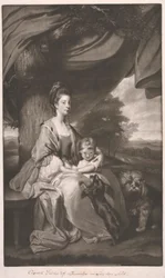 Buccleuchin herttuatar tyttärensä Lady Mary Scottin kanssa