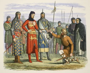 Gavestonin pää näytetään Earl of Lancasterille, A Chronicle of England eKr. 55–1485, pub. Lontoo