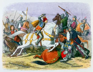 Kuva Richard III:sta Bosworthin taistelussa 1800-luvulla