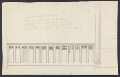 Cobham Hall, Kent: Pew-paneelin suunnittelu