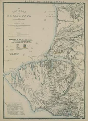 Sevastopolin ympäristön kartta, 1854