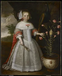 Nuoren tytön muotokuva neilikoineen, n. 1663