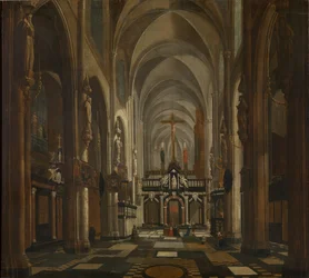 Bruggen Pyhän Donatianuksen katedraalin sisätila, noin 1696.
