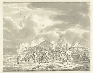 Diemerzeedijkin tulva lähellä Amsterdamia, 1776