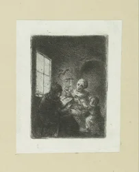 Gezin bij het raam John Chalonin etsausten täydellinen työ / Oeuvre Complette des Eaux Fortes par Jean Chalon (sarjan nimi)