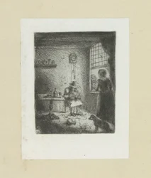 Sisustus laittaa lezende mies John Chalonin etsausten täydellinen työ / Oeuvre Complette des Eaux Fortes par Jean Chalon (sarjan nimi)