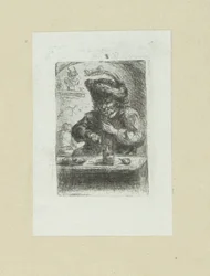 Mies aan de eettafel John Chalonin etsausten täydellinen työ / Oeuvre Complette des Eaux Fortes par Jean Chalon (sarjan nimi)