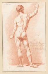 Seisova miesalasti, takaa katsottuna (1. palkinto 1767)