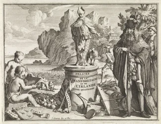 Voetstuk tapasi heilige Thomas Becketin Titelpagina voor J. Beeverell, Ison-Britannian ja Irlannin ilot, deel 4, 1707 Ison-Britannian ja Irlannin ilot (otsikko esineessä)